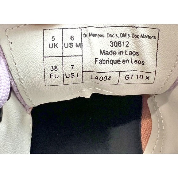 Dr. Marten’s Lilac Unisex Oxfords 1461 Quad II Platform Women’s 7/Men’s 6 NWOT - Picture 10 of 11